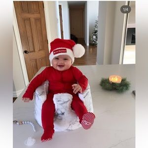 Kickee Pants Red Bamboo Zip Up Footie/Sleeper 6-9M